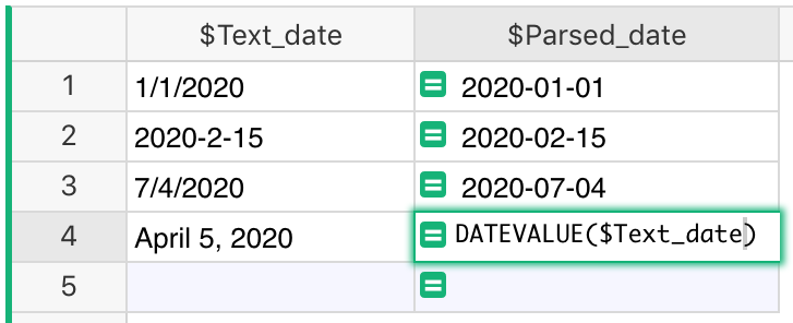 Parse date from string datevalue