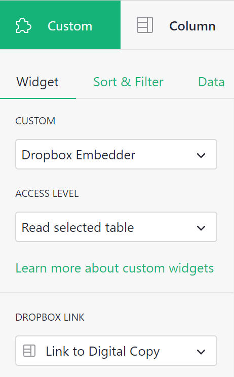 dropbox-embedder-configuration