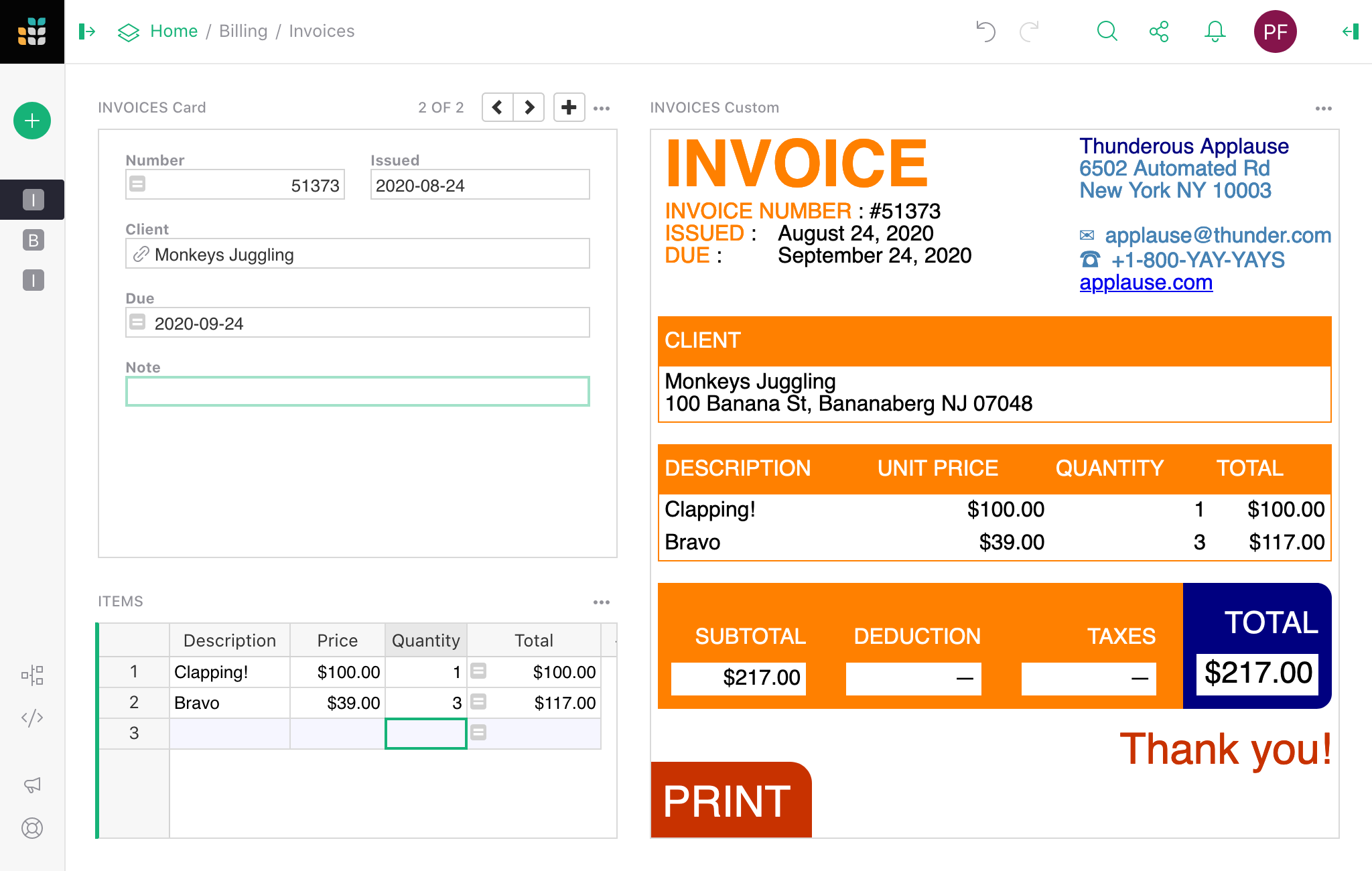 Invoicer invoicee - filnjava