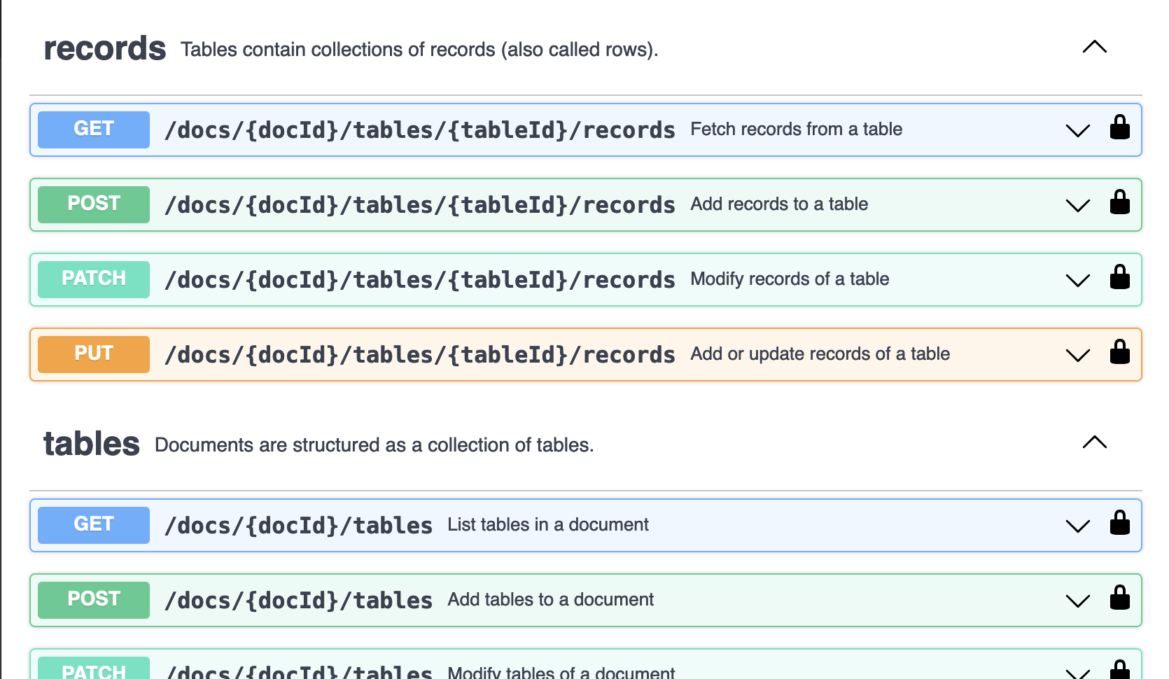 Console API Grist