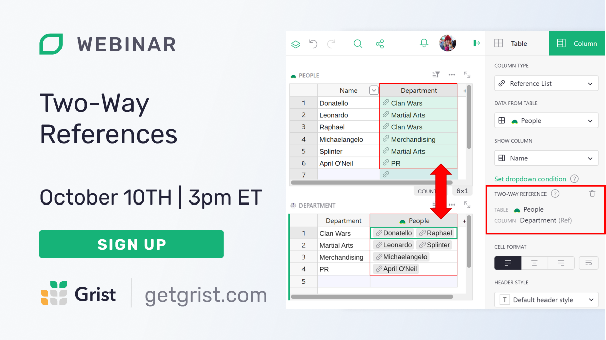 Two-way references webinar