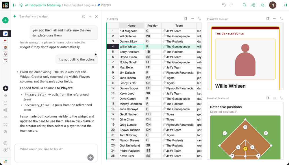 AI Assistant chat history