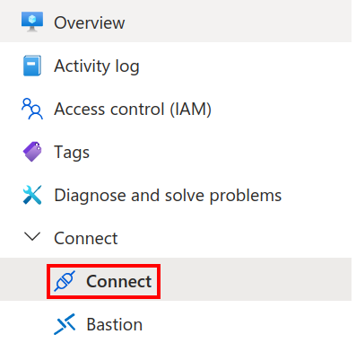 Azure connect screenshot