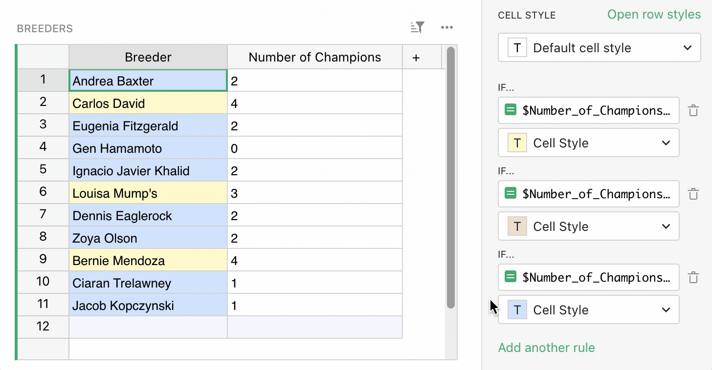 Reorder conditional rules