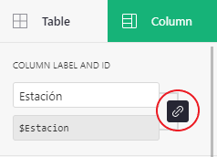 Editing column labels and id