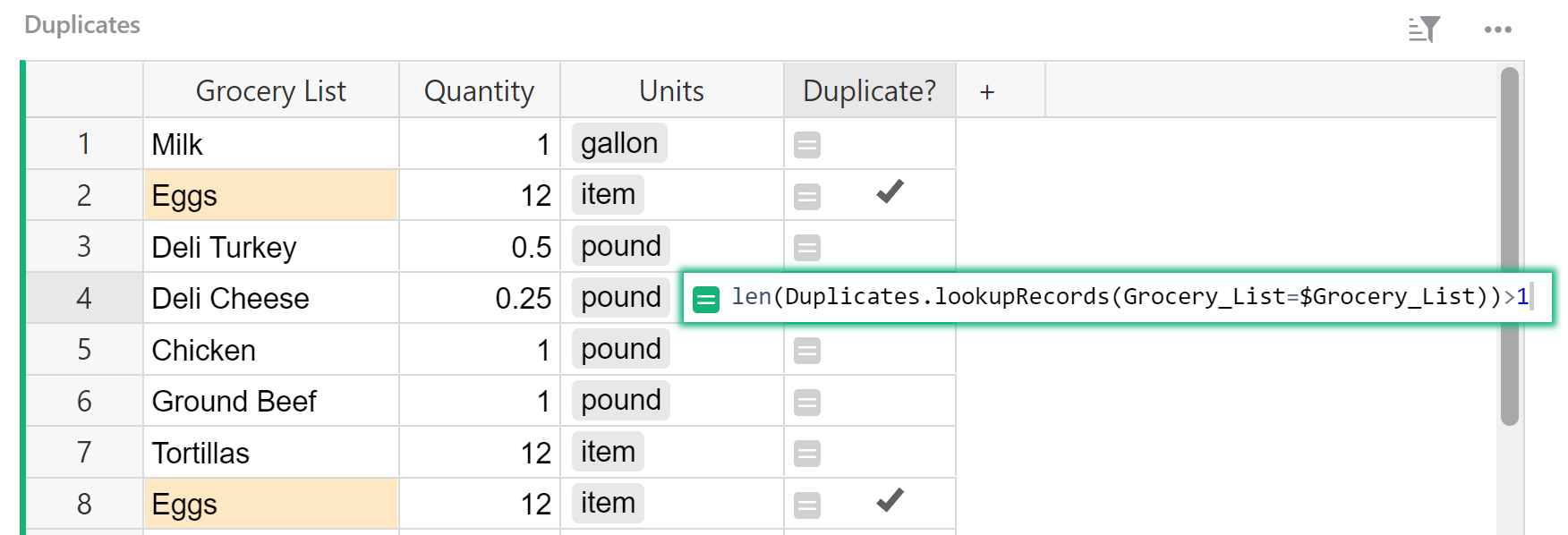 duplicates-single-column