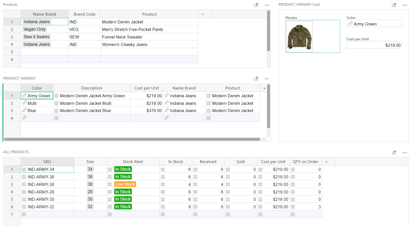 Screenshot of Inventory Manager