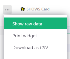 Show Raw Data