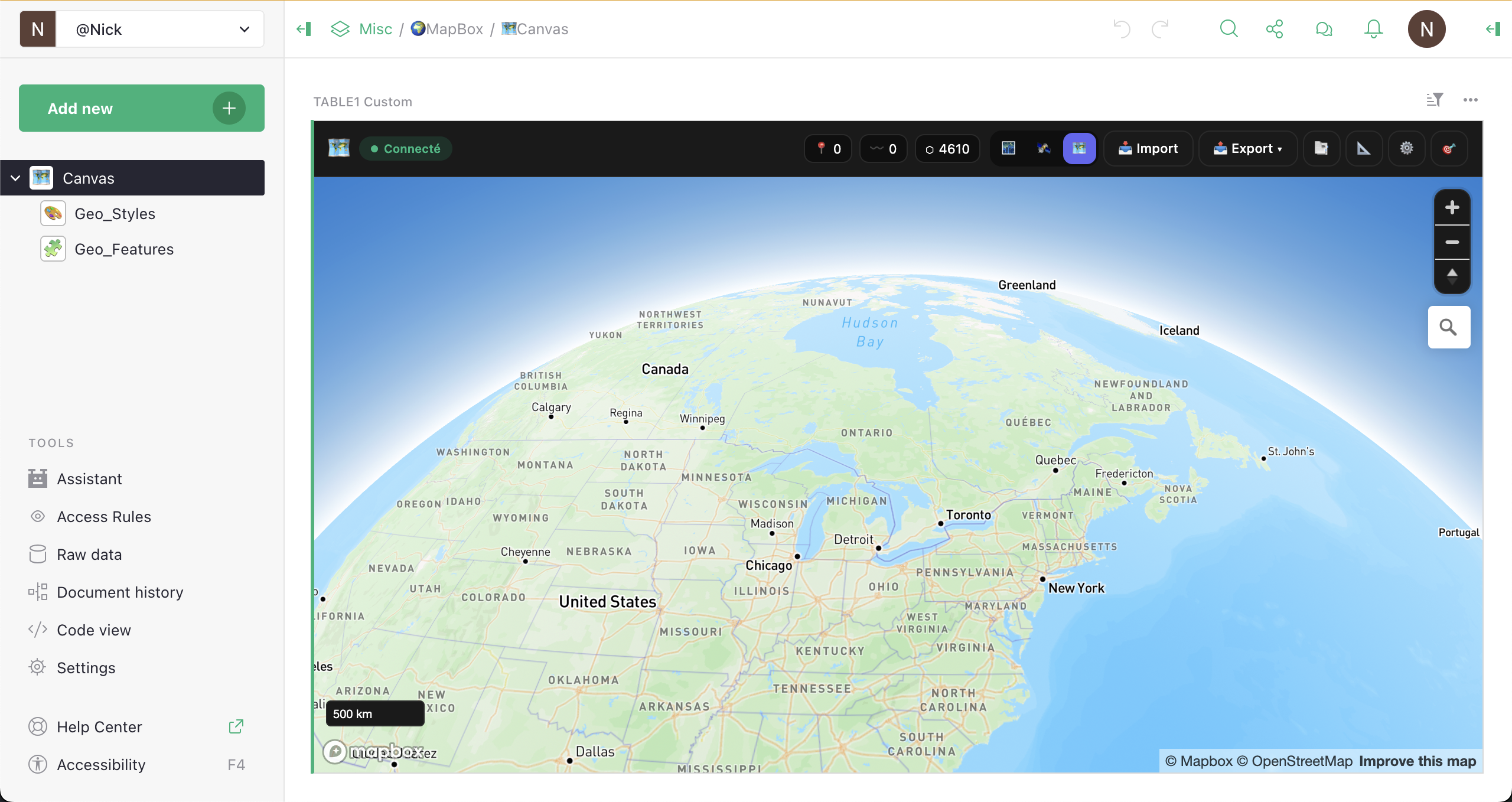 MapBox widget