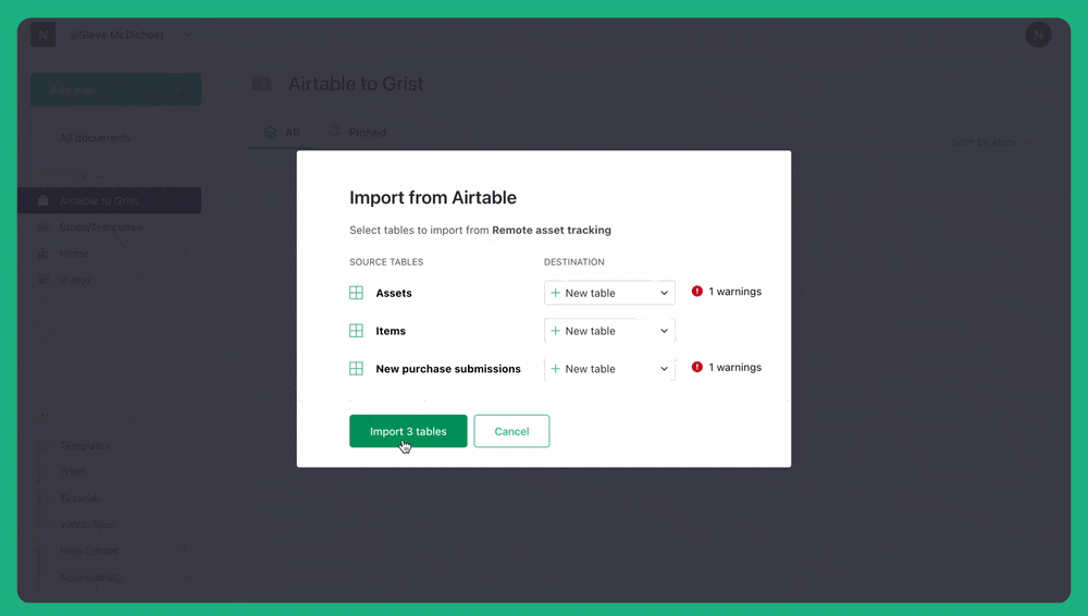 Import from Airtable
